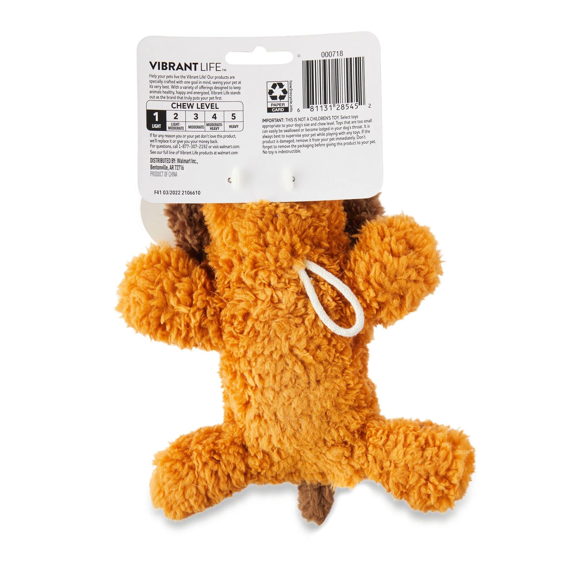 Cozy Buddy Floppy Dog Toy, Chew Level 1