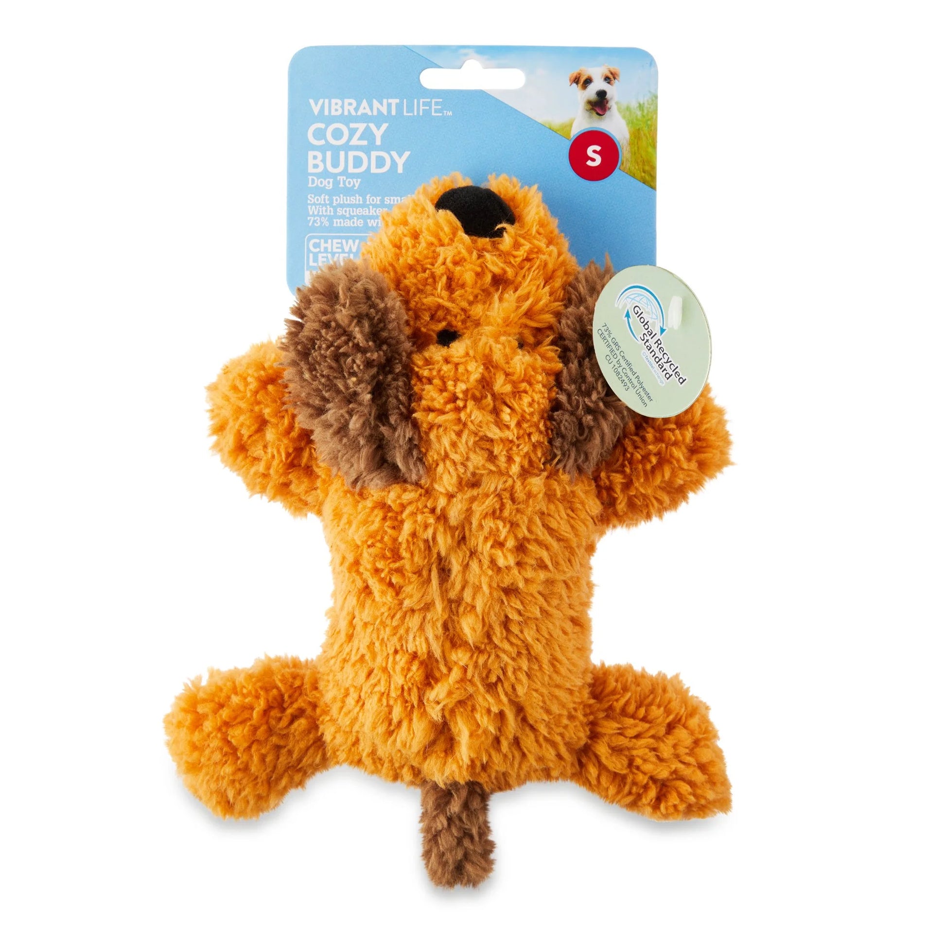 Cozy Buddy Floppy Dog Toy, Chew Level 1